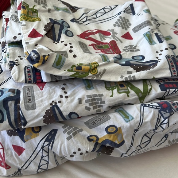 Busy Builder Pottery Barn Kids Full-Size Sheet Set - Picture 1 of 5